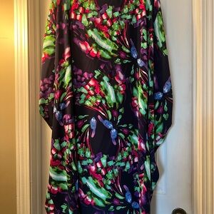 Avenue Vibrant Multicolor Kaftan Dress with Belt size 22